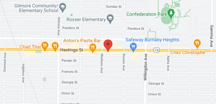 map of 502 4310 HASTINGS STREET